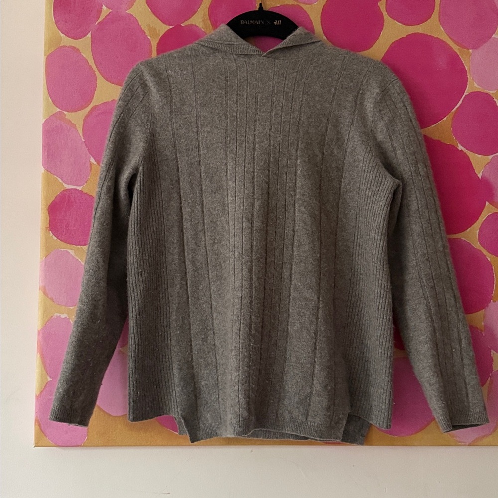NakedCashmere Light Gray Cashmere Hoodie Sweater - Picture 2 of 8